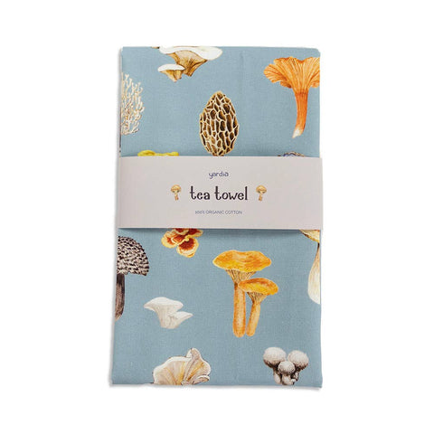 Mushroom Tea Towel - Organic Cotton Kitchen Towel