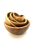 Set of 6 Round Olive Wood Bowls