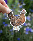 Speckled Sussex Chicken Vinyl Sticker