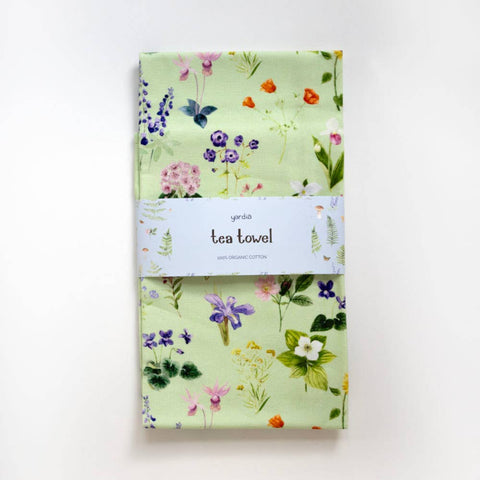 Wildflowers Tea Towel - Organic Cotton Kitchen Towel