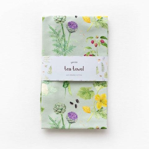 Kitchen Garden Tea Towel - Organic Cotton Kitchen Towel