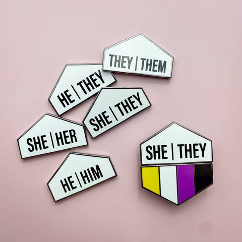 Pronoun + Flag Set Bulk Badges Pronouns Section