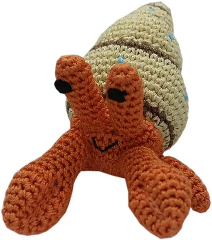 Knit Knacks Hermit Crab Organic Cotton Small Dog Toy