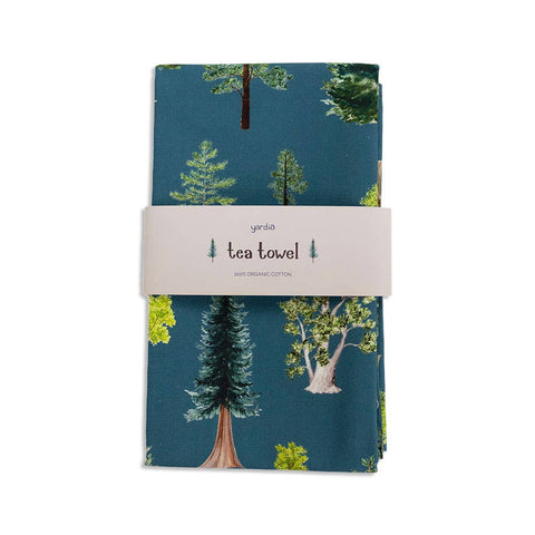 Trees Tea Towel - Organic Cotton Kitchen Towel