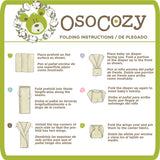 OsoCozy Organic Cotton Prefold Cloth Diapers - 6 packs