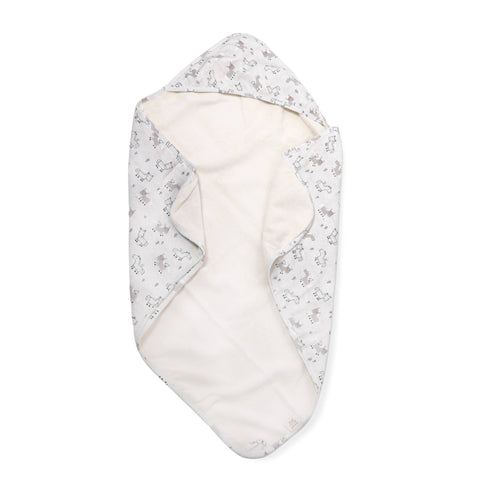 Organic Cotton Horse & Bird Baby Hooded Towel