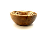 Set of 6 Round Olive Wood Bowls