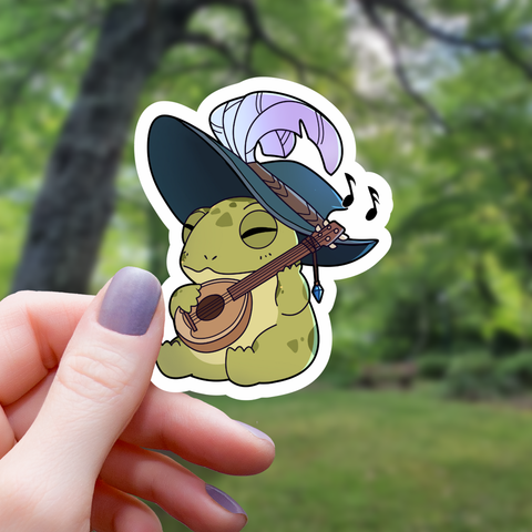 Frog Bard RPG Class Inspired Sticker - 3"