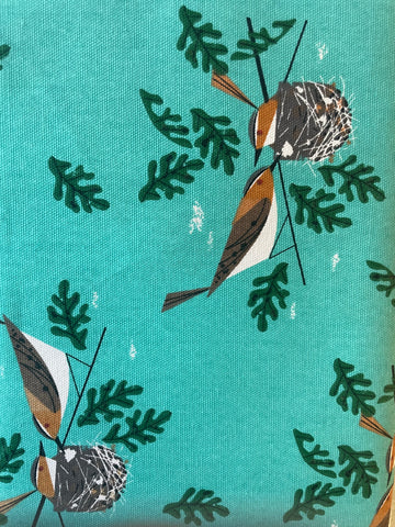 Red Eye Vireo Organic Cotton Fabric