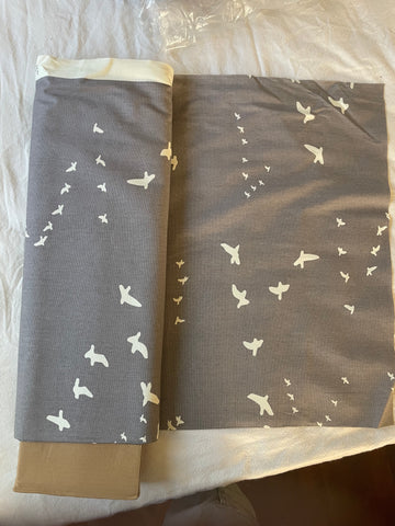 Bear Flight Pattern Organic Cotton Fabric