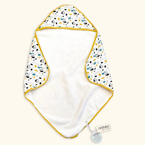 Organic Cotton Bloom Print Baby Hooded Towel