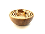 Set of 6 Round Olive Wood Bowls