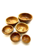 Set of 6 Round Olive Wood Bowls