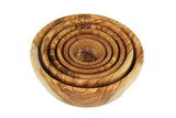 Set of 6 Round Olive Wood Bowls