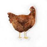 Chicken Vinyl Sticker - Rhode Island Red Hen Sticker